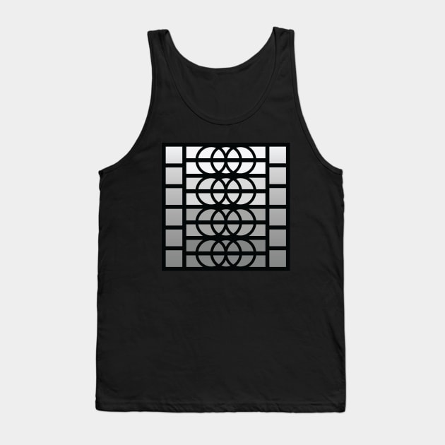 “Dimensional Rings” - V.1 Grey - (Geometric Art) (Dimensions) - Doc Labs Tank Top by Doc Labs